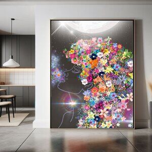 “Cosmic Bloom” - A Digital Symphony of Woman and Universe